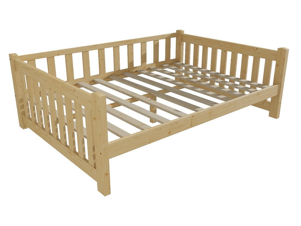 eoshop Detská posteľ DP 035 XL (Rozmer: 140 x 200 cm, Farba dreva: bezfarebný lak)